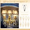 Riakrum 10 Pcs Shades for Chandeliers European Small Lamp Shade