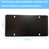 12"x6" Backing Reinforce Black Painted Stainless Steel License Plate -