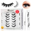 AILAISHI Wispy False Eyelashes Kit With Bond, Seal and Tweezer,