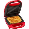 Nostalgia mini sandwich maker toaster compact for portion control seals