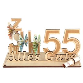 Giftota Money Gifts Birthday 55, Gifts for 55th Birthday Man Woman 55th Gifts Wooden Decoration