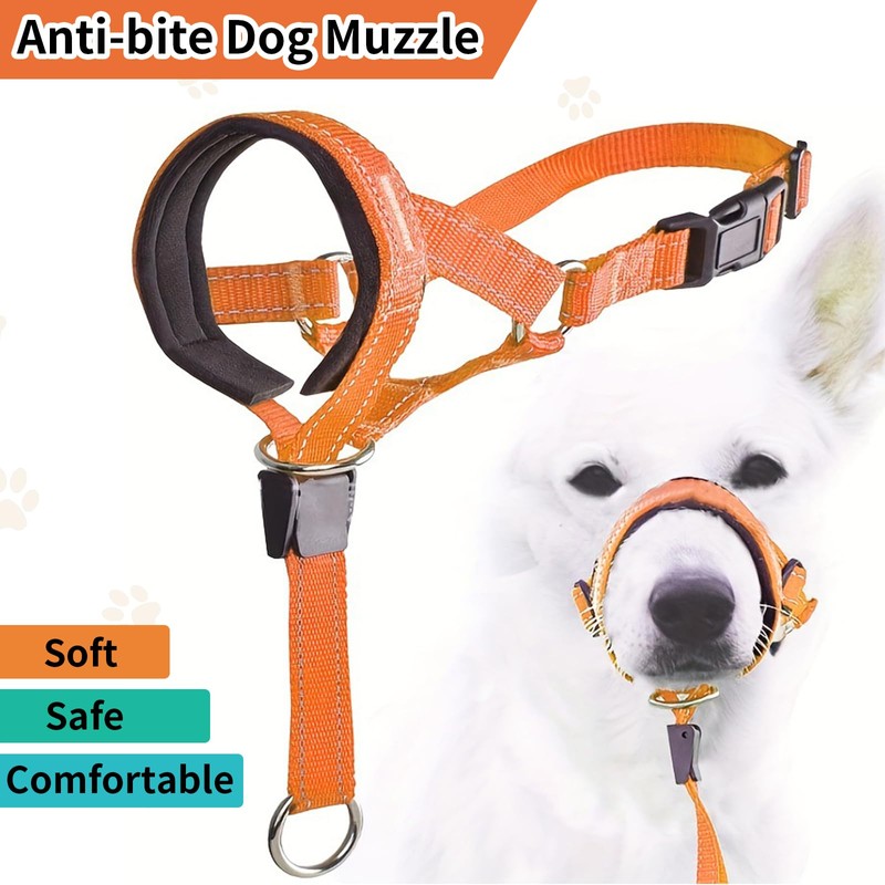 EOAMGO Figure of 8 Dog Lead Pull Lead/Halter/Head Collar, Anti