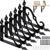 EOGRFW Pack of 6 Shelf Brackets Black Metal