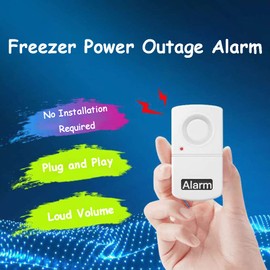Power Failure Alarm, CN Plug 220V LED Indicator Smart 120db Automatic Power Cut Failure Outage Alarm Warning Siren, Outlet Alarm Power Loss, High voltage resistant design
