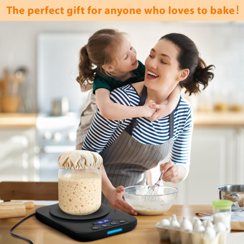 xoermioy Sourdough Starter Warmer – Precise Thermostat (70-110°F), Intelligent Memory