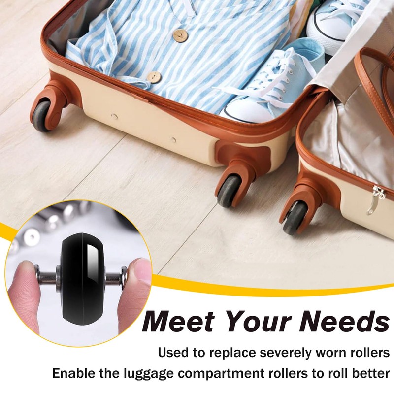 Forhandy Suitcase Wheels Replacement Wheels 4 Pieces 50 x 18