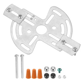 PATIKIL Light Crossbar Plate, 1 Set Ceiling Wall Light Multifunctional Mounting Bracket Light Fixture with Screws for Chandelier Light, Silver Tone