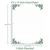 A4 Lined Refill Paper, 3-Hole Punched Ruled Filler Paper, 100Sheets