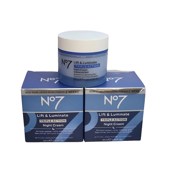 NO7 LIFT & LUMINATE TRIPLE ACTION NIGHT CREAM 1.69 OZ