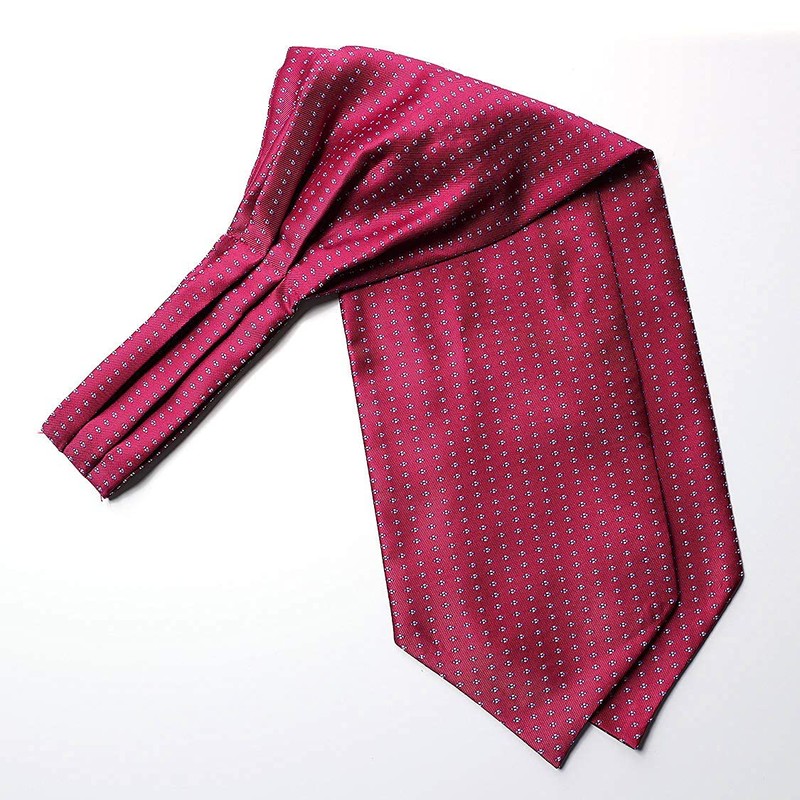 HISDERN Red Cravats for Men Wedding Polka Dot Ascot and