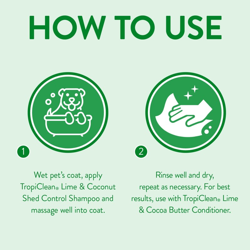 TropiClean Dog Shampoo Grooming Supplies - Shed Control Shampoo for