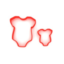 Custom Cutters Baby Grow Shape Cutters | MINI/Small Plastic Cutter for Baking, Fondant, Clay, Pastry, Icing, Jewellery (3CM + 5CM)