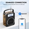 Radio Portable AM FM Digital Radios Clock Radio with Bluetooth