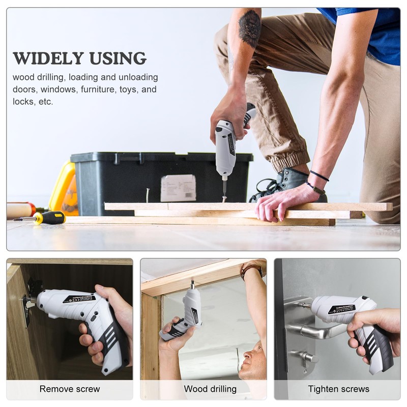 MQFORU Cordless Screwdriver, 47 in 1 Electric Screwdriver, Rechargeable 3.6V