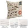 Retro 20"x20" Throw Pillow Cover A Home Without A Dog