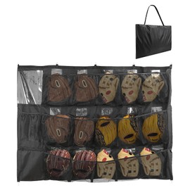 JRAIYBZ 15 Player Dugout Organizer - Hanging Baseball Helmet Bag for Baseball Softball,Helmets Gloves Balls Organize Storage,Dugout Helmet Organizer,Baseball Gear,Baseball Coaching Accessories