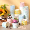 Ninehaoou 200 Sets 6 oz Ice Cream Paper Cups with