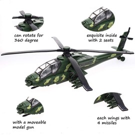CORPER Toys - Helicóptero Militar con Luces y Sonidos para niños, Military Helicopter, Mediano