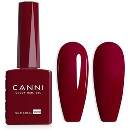 CANNI - Esmalte de uñas en gel de color rojo oscuro, 1 pieza