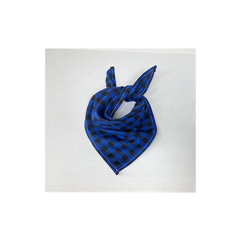 Tartan Check Dog Bandana, Ties Like a Neckerchief, Soft Cotton