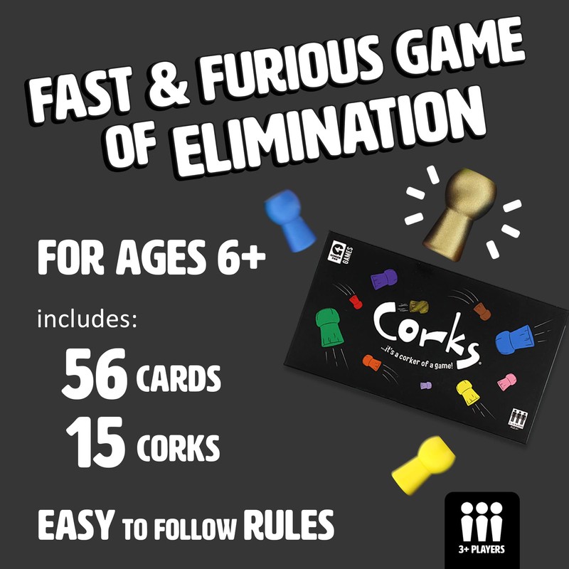 Ginger Fox Corks Family Card Game - Party Game Of