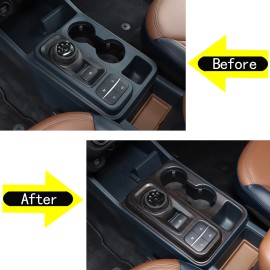 autotrim000 Oak Grain For Ford Maverick 2022-2024 Central Control Gear Shift Panel Cover 1PC