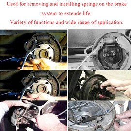 Truck Trailer Brake Spring Removal Plier Tool, Car Brake Shoe Spring Washer Clamp Removal Installation Plier Disassembly Tool kit