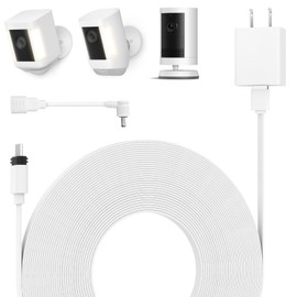 Power Adapter for Spotlight Cam Plus/Pro (Battery) and Spotlight Cam (Battery), with 25Ft/7.5m Weatherproof Outdoor Cable to Continuously Charge Your Home Security Camera