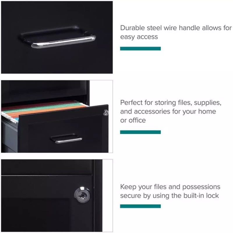 Lorell Space Solutions 18" Metal 2 Drawer Mobile Smart Vertical