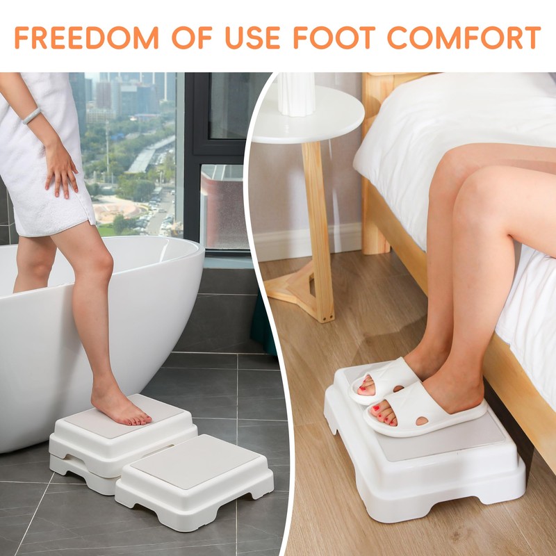 Shower Bath Step Stackable Bathtub Non Slip Safety Step Stool,