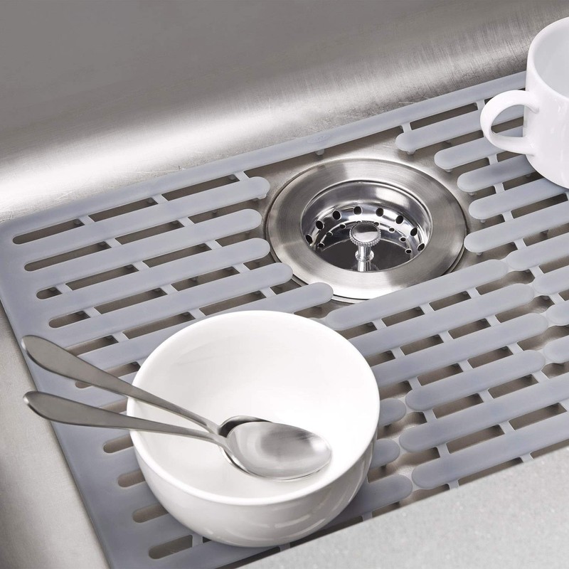 OXO 13138100 Tapete para Tarja Chica, Silicón Gris, 32 cm