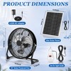 Hortsun 1 Set 16" 15600mah Solar Powered Floor Fan for