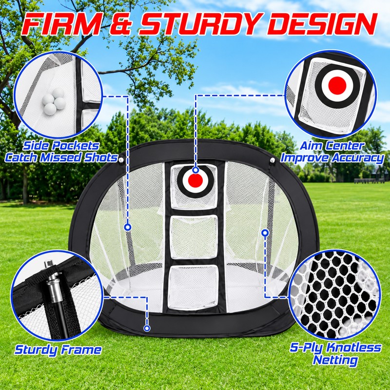 Portable Golf Chipping Practice Net – Pop-Up Foldable Short Game