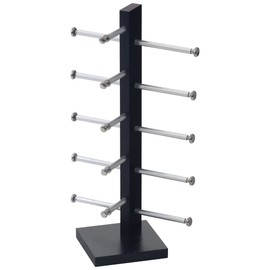 SUGGEST Sunglasses Stand, Eyeglass Stand, Choose Colors, 5 Pieces, Storage, Display, Assembly Type, Sunglasses, Glasses, Interior, Stylish (Black)