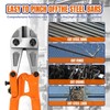 WADFOW 18" Medium Size Bolt Cutter: Soft Grip Rubber Ergonomic