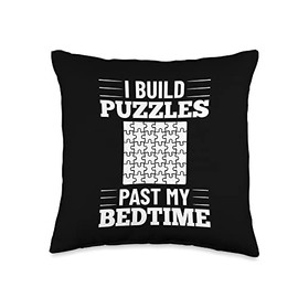 Puzzle Game Table Pieces Slover Maker Hard Collector Throw Pillow, 16x16, Multicolor