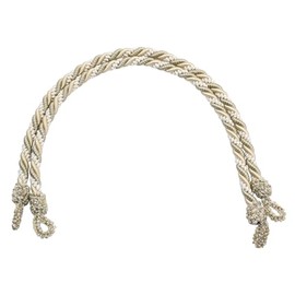 DÉCOPRO Beautifully Handcrafted Curtain and Drapery Decorative Rope Tieback 19" Spread (48cm) (Style# RTBSPR19) Sand Dollar Beige #PR11 (Tan Beige Light Beige Cream Ivory) 1 Pair (2 Pieces)