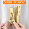 INIRET Gold 180 Degree Barn Door Lock,Mechanical Password Lock,Flip Latch