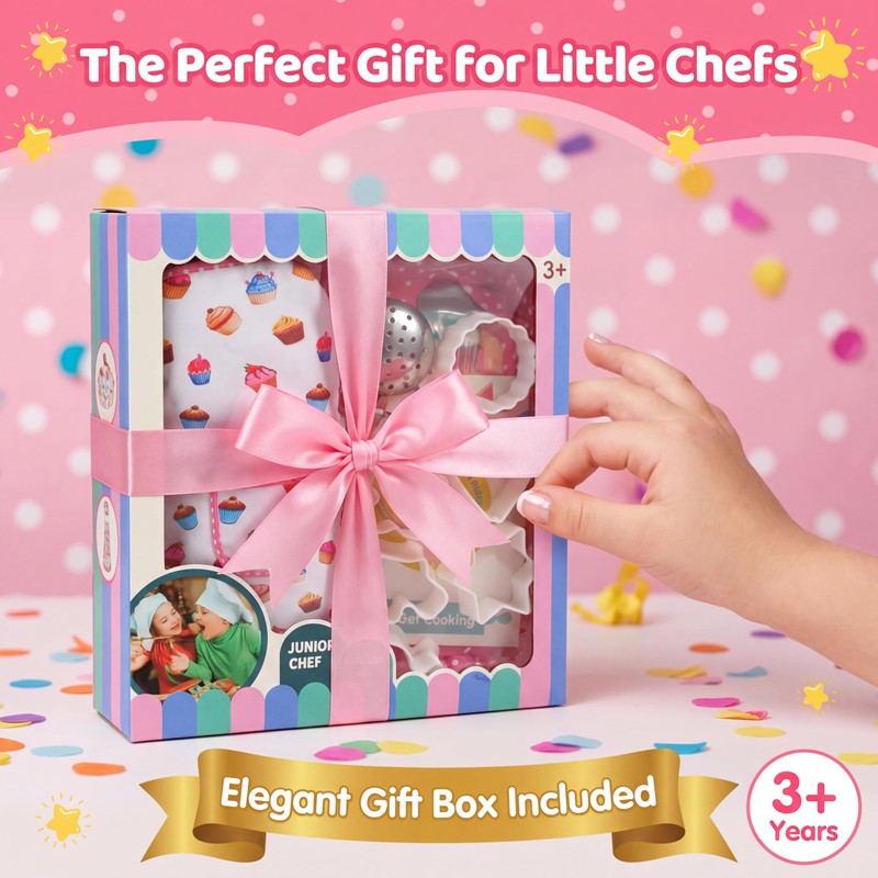 WEILAIDI 11PCS Kids Baking Set for Girls Ages 3-8, Toddler