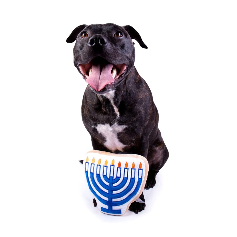 Midlee Menorah Sugar Cookie Dog Toy (Large)