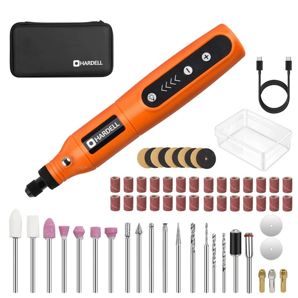 HARDELL Mini Cordless Rotary Tool, USB Charging, 5-Speed Rotary Tool