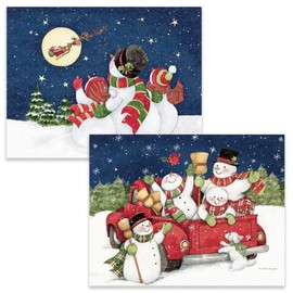Lang Companies, Up and Away Assorted Boxed Christmas Cards (18 Pack) w/Decorative Box by Susan Winget