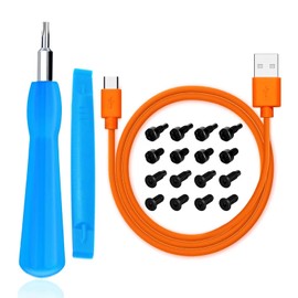 Replacement Ring Screwdriver Bit Set Blue & 20Pcs Doorbell Screws T6 T15 & Charger Charging Cable Cord for Video Doorbell, Video Doorbell 2 3 and Pro & Elite Fits All Ring Video Doorbell Models