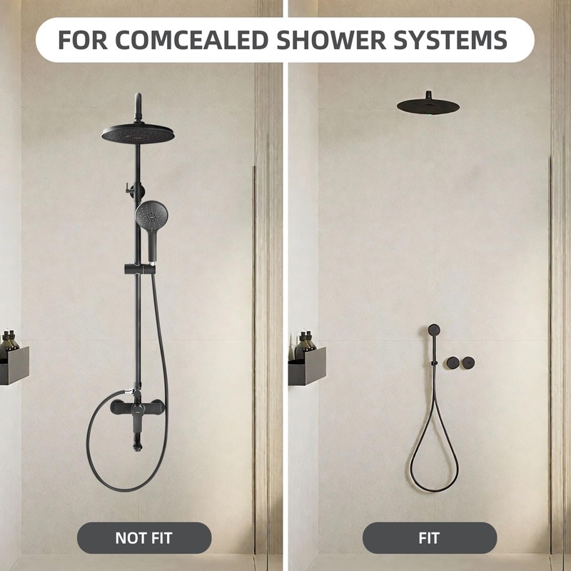 A725 Matte Black Handheld Shower Wall Connector – Drop Ell