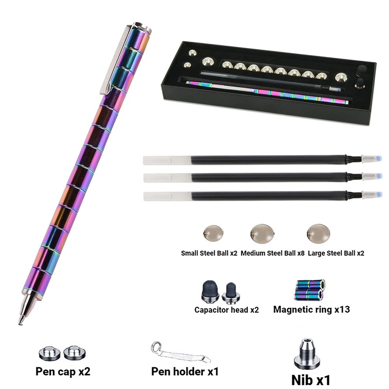 EKMON Magnetic Pen, Magnetic Fidget Pen, Decompression Metal Pen, Multifunction