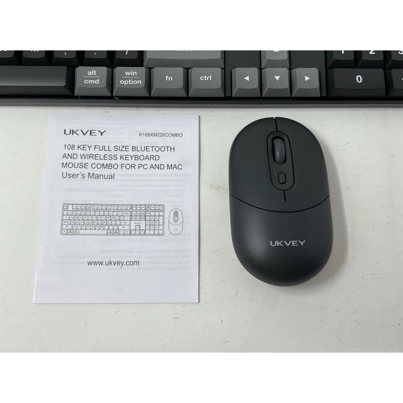 UKVEY Wireless Bluetooth Keyboard & Mouse for Mac & PC