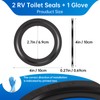 RV Toilet Seal 2-Pack, Flush Ball Seal Gasket Replacement for