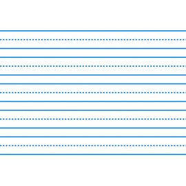 School Smart Sulphite Long Way Skip-A-Line Writing Paper, 10-1/2" x 8", 3/4 in Ruling, 3/8 in Broken Line, 3/8 in Skip Line, White, Pack of 500