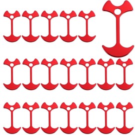 Fishbone Deck Peg 20 Pcs, Ultralight Aluminum Alloy Fishbone Tent Pile Tent Anchor, Portable Tent Wind Rope Tie Down Anchor for Camping Outdoor Timber Deck Plank
