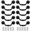 Geesatis 10 Pcs Vintage Swing Drop Bail Black Aluminum Alloy